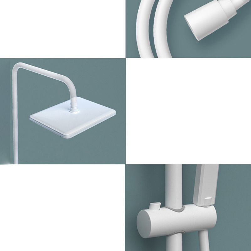 Contemporary Shower System Slide Bar Adjustable Shower Head Wall Mounted Shower Set