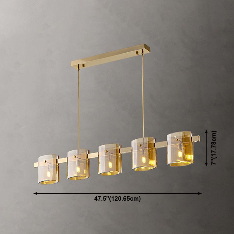 Characteristic Light Luxury Contemporary Style Hanging Island Pendant Light for Dining Room