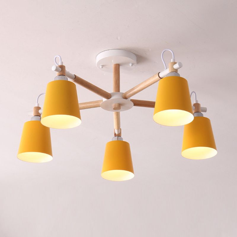 Gearceerde hangende kroonluchter simplistische metalen hanglampverlichting voor woonkamer