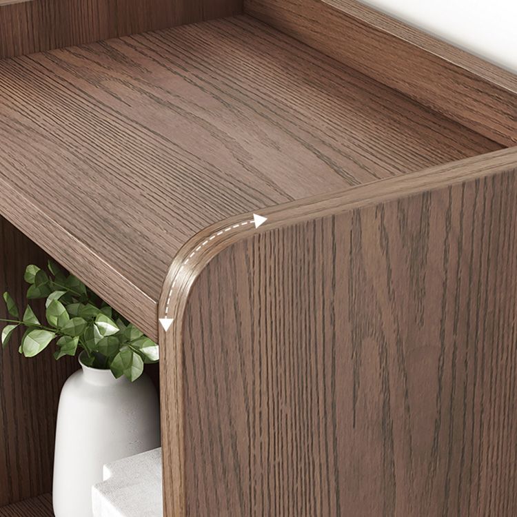 Modern Style Bookshelf Open Solid Wood Shelf Bookcase for Home