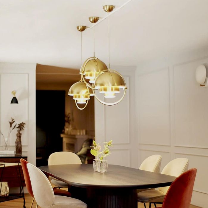 Costilería colgante colgante de hierro negro Luz de 1 luces de 1 luces para sala de estar