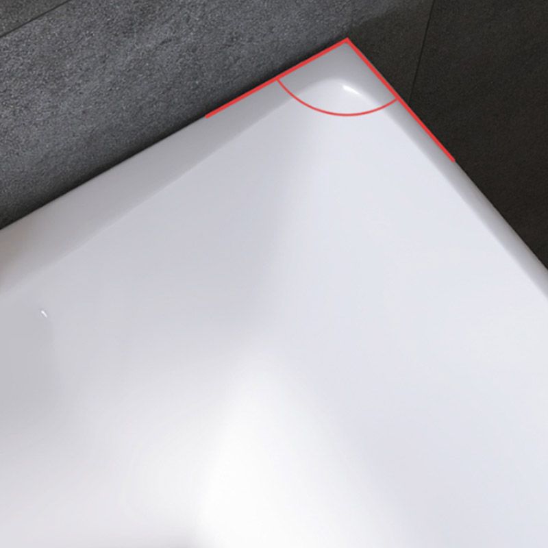 Modern Style Alcove Bath Tub Acrylic Rectangular Bathroom Bathtub in White