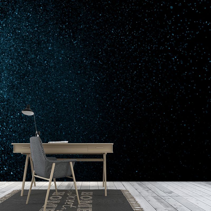 Starry Late Night Wall Mural Modern Water-Proof Living Room Wall Art, Customized Print