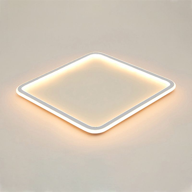 Metal Square Flush Plafond Light Modern 1 Light Flush Plafond Lighttures en noir