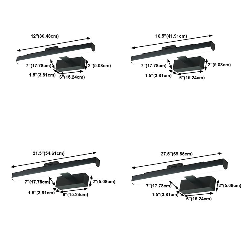 Modern Style Linear Wall Mounted Lamps Metal 1 Light Wall Lighting Ideas