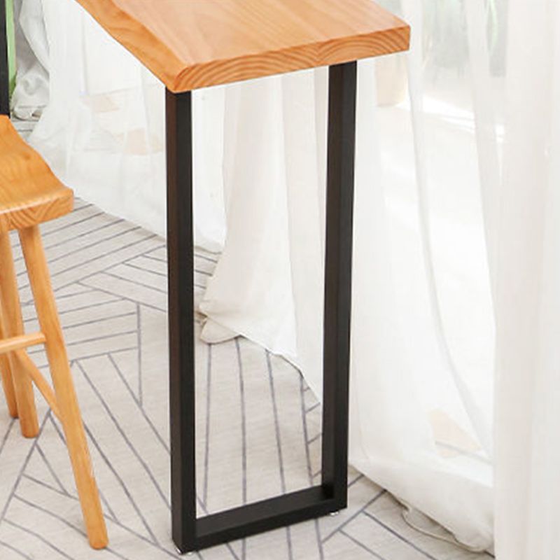 Modern Style Bar Table Set 1/2/5 Pieces Rectangle Bar Table with High Wood Stools