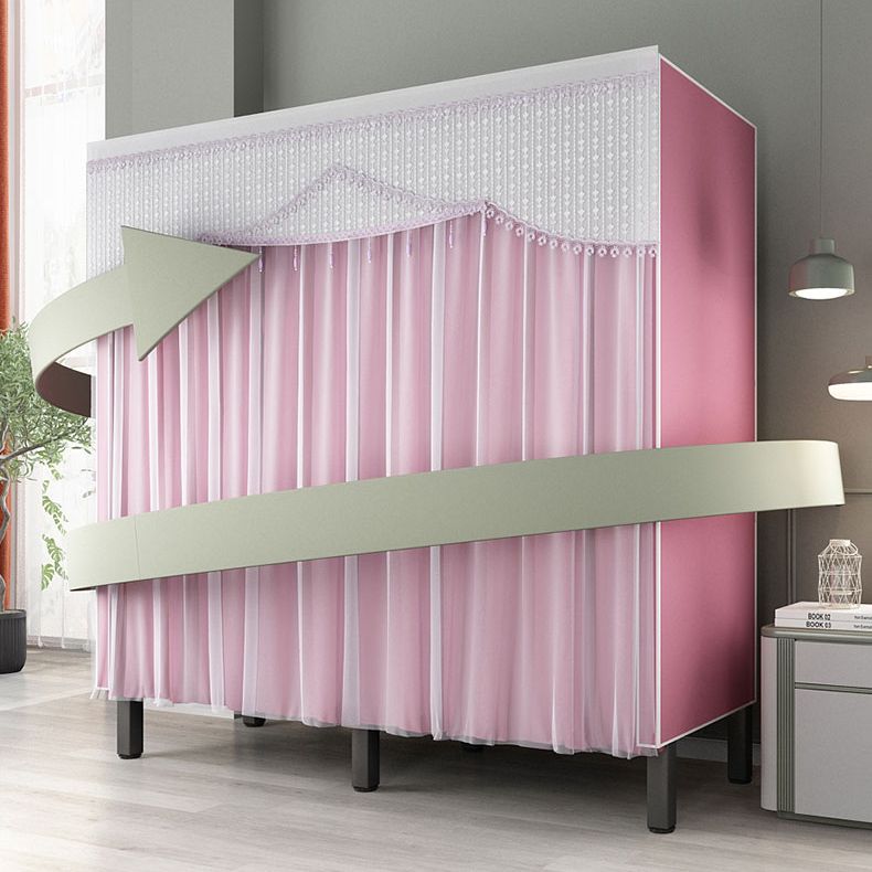 Foldable Metal Frame Wardrobe Wardrobe Freestanding Wardrobe with Garment Rod