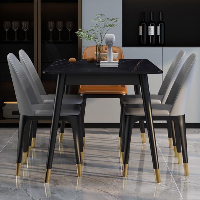 Nordic 1/4/5/7 Pieces Dining Set Rectangle Stone Dining Table for Dining Room