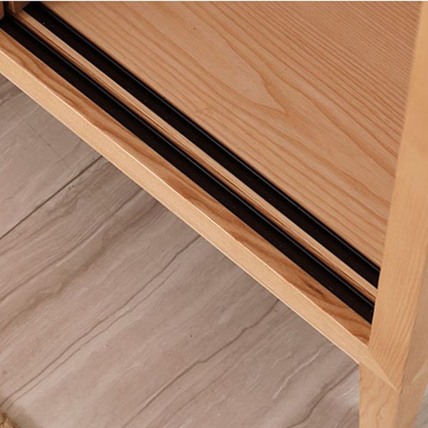 Modern Solid Wood Wardrobe Freestanding Bedroom Wardrobe with Legs