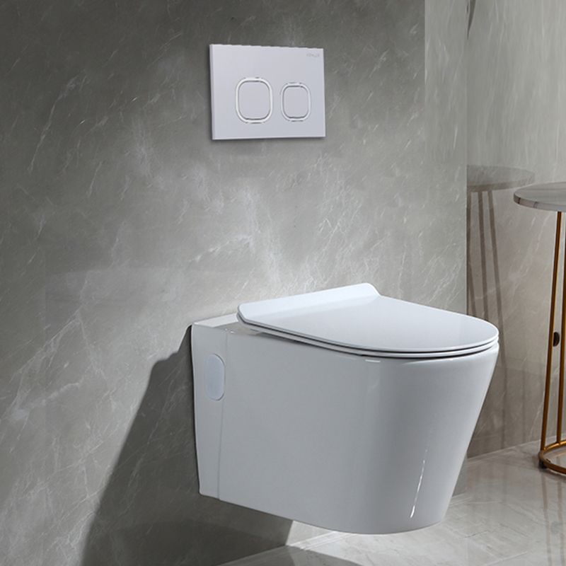Contemporary Wall Mount Toilet Bowl White Seat Included Urine Toilet for Bathroom