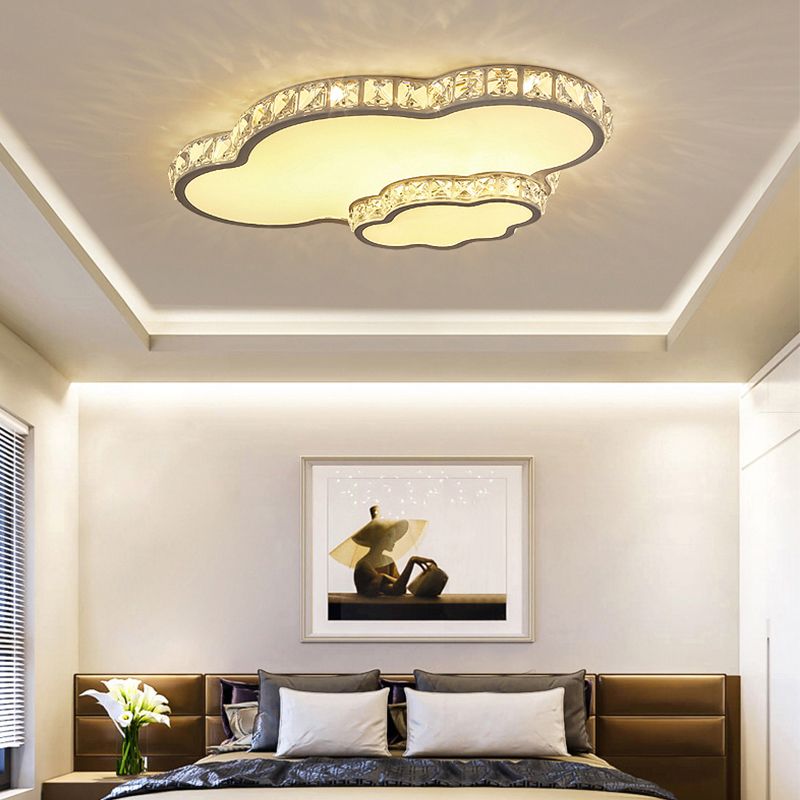 Kristallgeometrische LED-Unterputzleuchte im modernen Luxus-Stil aus Edelstahl für Schlafzimmer