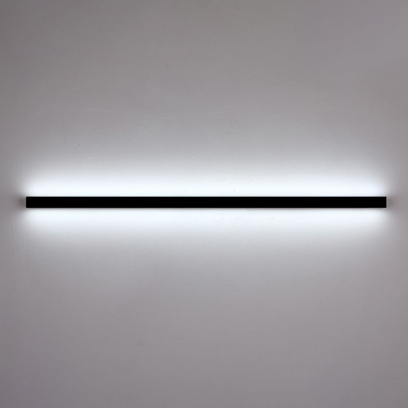 Moderner einfacher Stil Linearer Schatten Wandleuchten Metal 1 Leichte Leuchten im schwarzen Finish