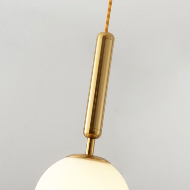Spherical Pendant Lighting Fixture Simplicity Style Glass Hanging Light for Bedroom