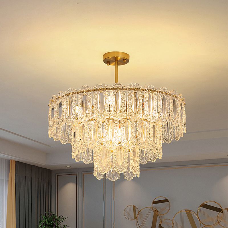 Modern Style Island Pendants Glass Pendant Lights in Gold for Living Room