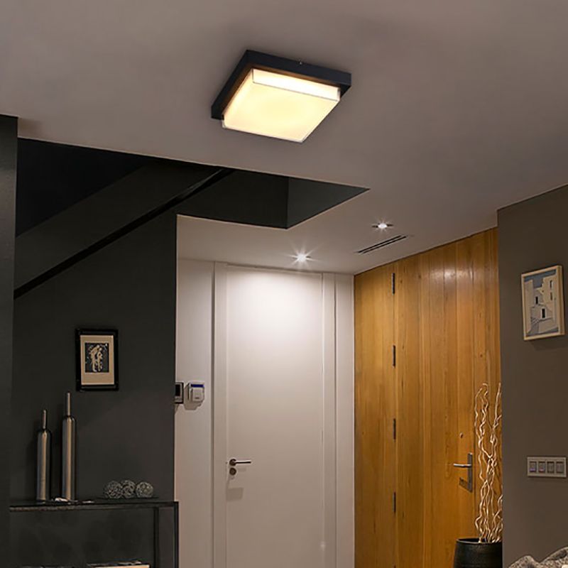 Courtyard Balcony LED Ceiling Light Waterproof Traditional Style Flush-mount Lamp