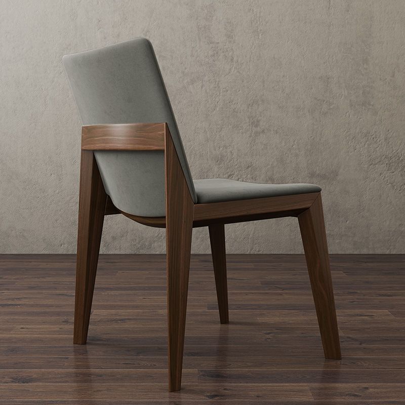 Traditional Style Chair Wood Solid Back Dining Room Chair for Dining Room