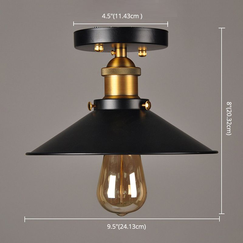 Amerikaanse landelijke inbouw plafondlamp retro industriële stijl creatieve slaapkamer gang studie balkon gangpad ingang ijzeren lampen