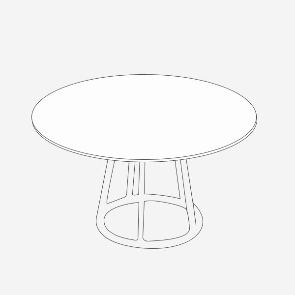 Solid Wood Pedestal Dining Table Modern Round Dining Table in White