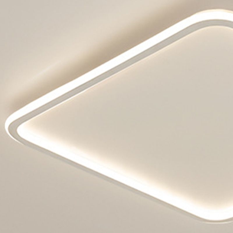 Square Flush Ceiling Light Minimalist LED Metal Close to Ceiling Lamp