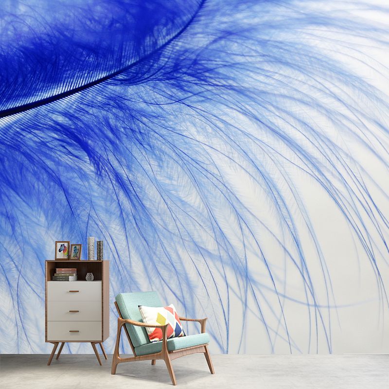 Feather Printed Photography Wall Mural Environmental Indoor Stain Resistant