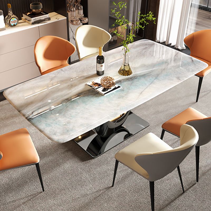 Rectangle Dinner Table Contemporary Pedestal Dining Room Table