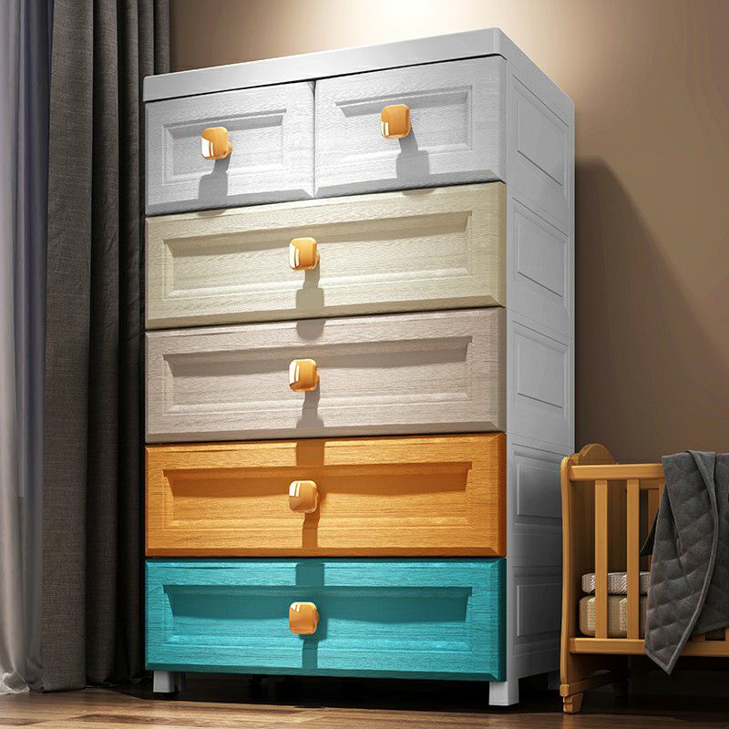 Non-Hanging Armoire with Legs Modern Storage Cabinet with Drawer