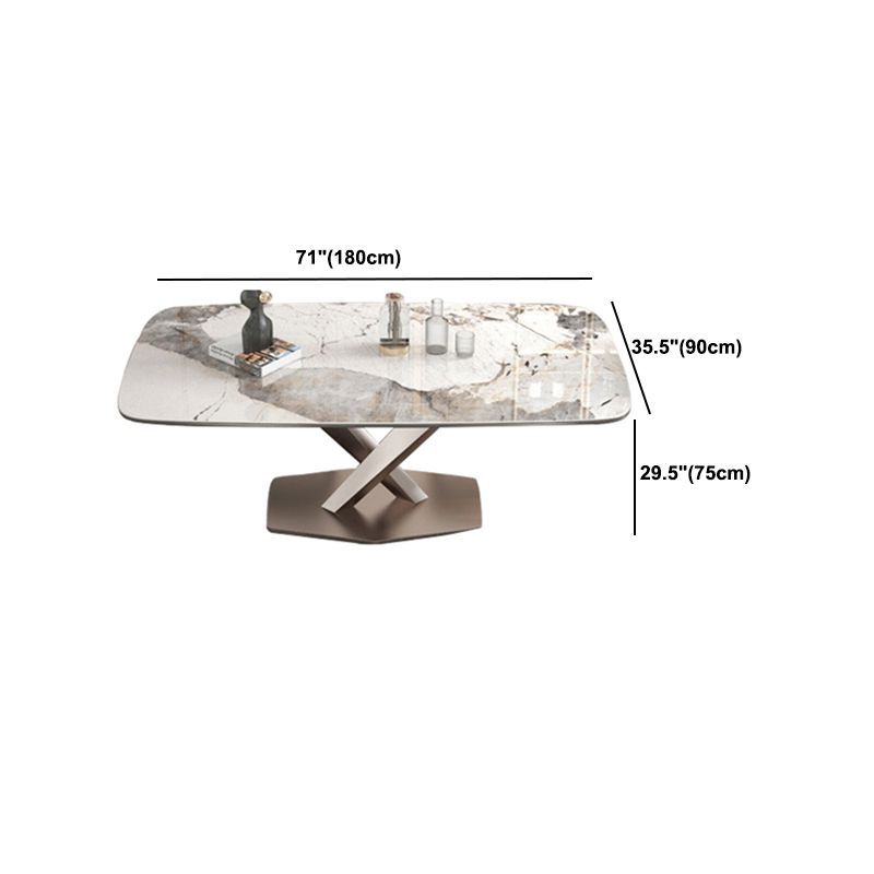 Designer Style 1/4/5/7 Pieces Rectangle Dining Set Sintered Stone Dining Room Table Set