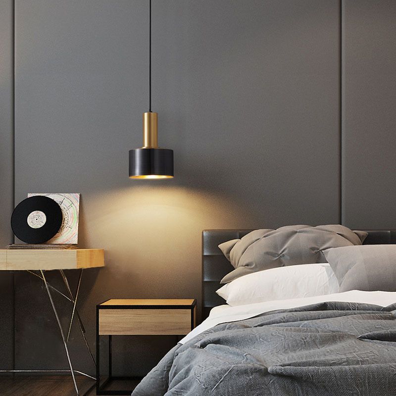 Lampada singola di lusso moderna a sospensione a sospensione cilindrica a sospensione per spazi interni