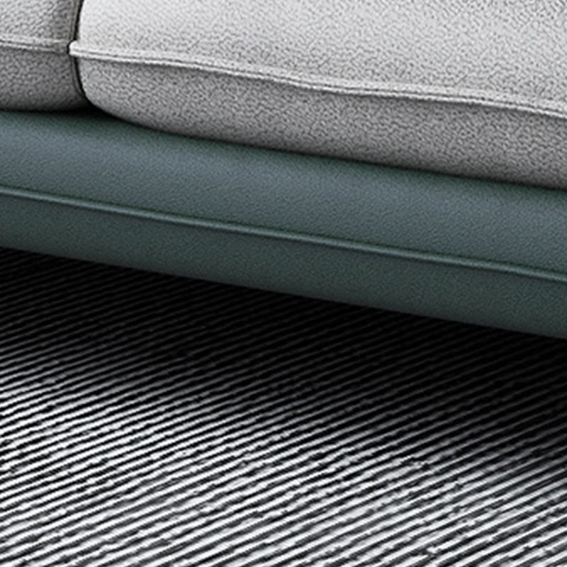 Sofa en faux cuir scandinave et section de rangement en L avec rangement