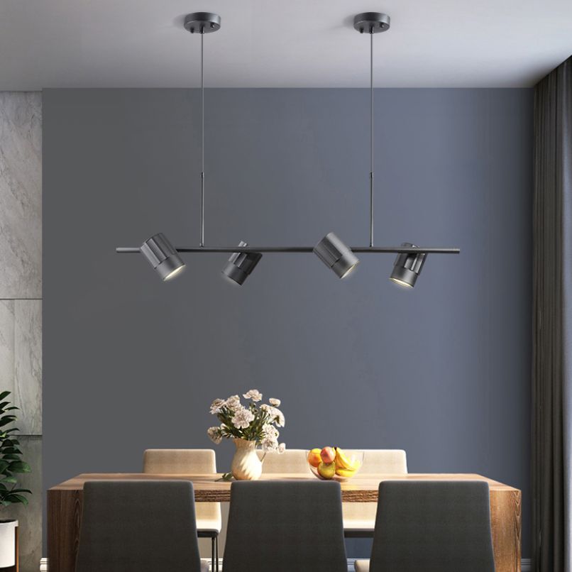 4 leichte Kücheninsel Anhänger Linear Kronleuchter zeitgenössischer Inselbeleuchtung