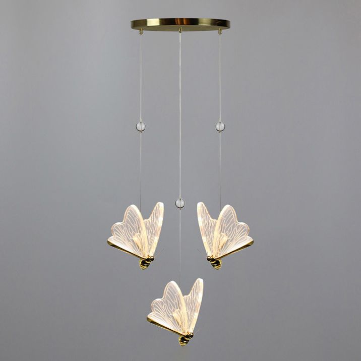 Schmetterling Multi -Lichter HABELEGENLEGENE LEGELPTEIL MODERN ACRYLISCHEN ACRYLISCHEN Pendellicht