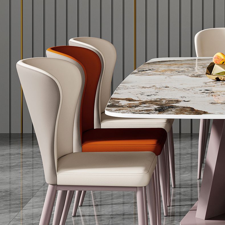 Nordic Glam Rectangle Sintered Stone Dining Table Set 1/4/5/6/7 Pieces Dining Set