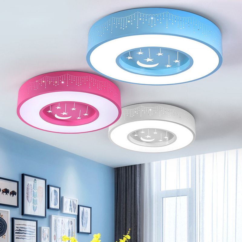 Circular Flush Mount Light Fixture Kids Acrylic Flush Mount