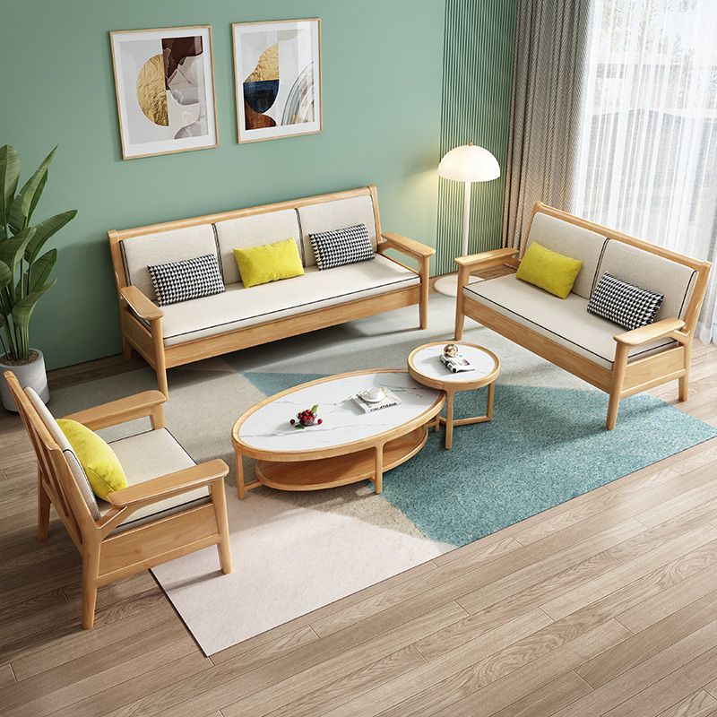 Solid Wood Sectional Sofas Solid Wood Natural Color Sectional Couch