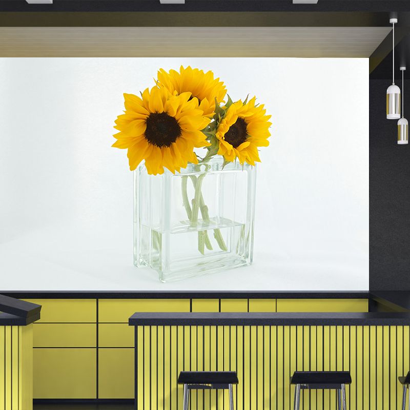 Customized Packed Flowers Mural Decal Environmental Wallpaper for Living Room Wall Art