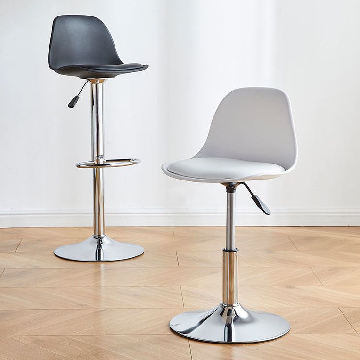 Contemporary Liftable Bar Stool Bucket Counter Bar Stool with Metal Legs