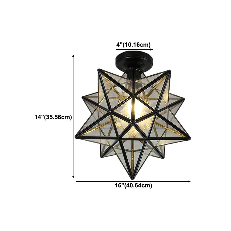 Geometric Glass Flush Mount Ceiling Light Modern Flush Mount Ceiling Fixture