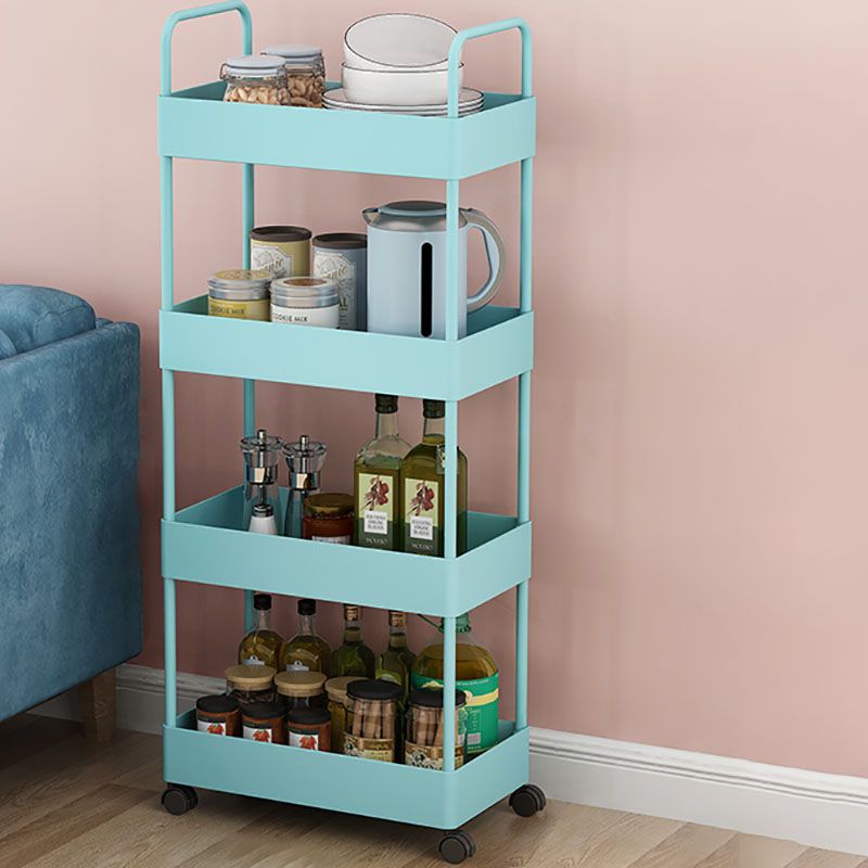 Contemporary Style Bookshelf with Casters Wheel Book Shelf for Home Office Study Room