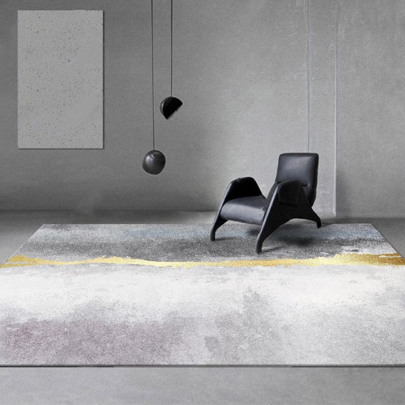 Tapis nordique en Polyester de couleur claire, tapis d'intérieur fleuri, support antidérapant pour salon