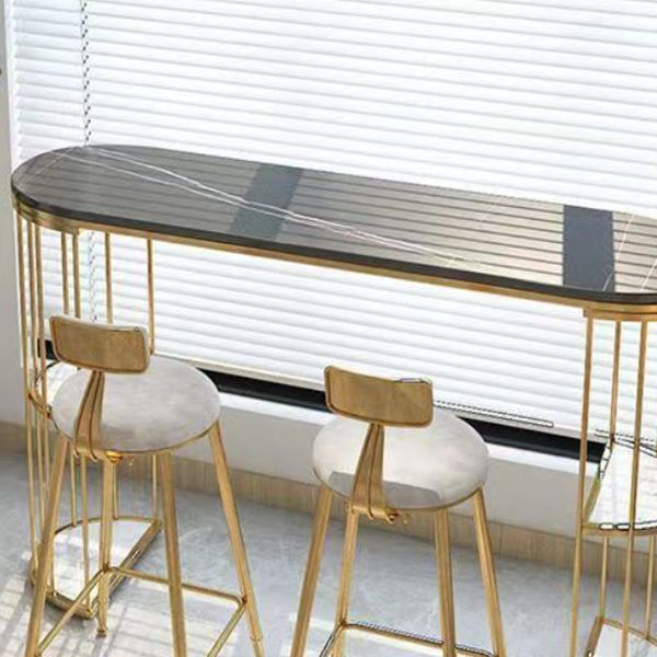 1/2/3 Pieces Table and Stool Set Modern Oval Bar Pub Table Set