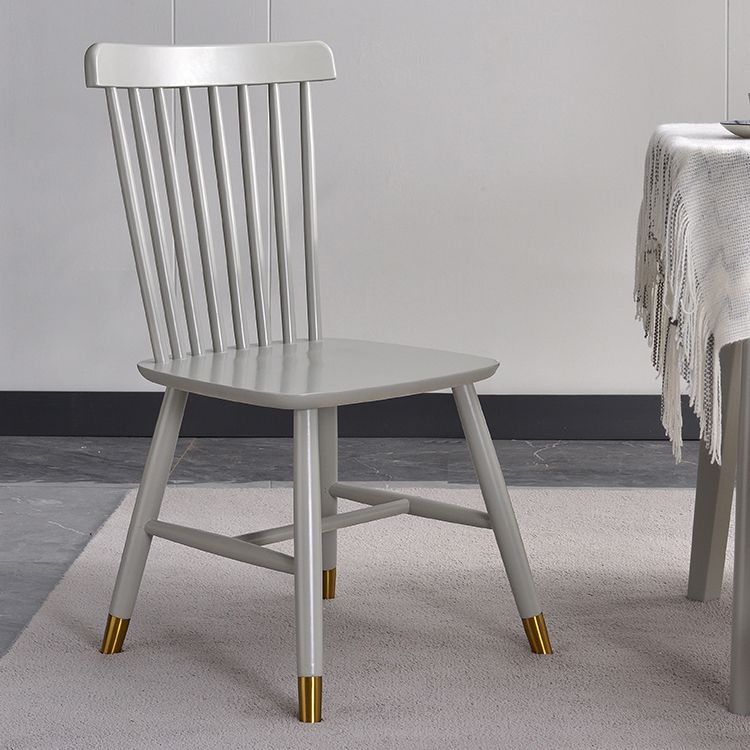 Sillas laterales contemporáneas de madera Sillas de comedor con respaldo Windsor para el hogar