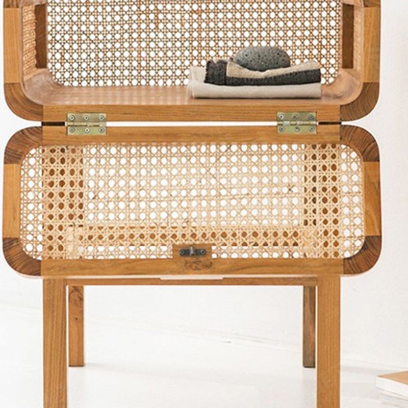 23.42-inch Wood End Table Storage Side Table for Living Room