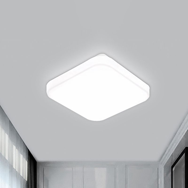12 "/ 15" / 18 "large blanc carré encastré lumière nordique LED plafond encastré lumière abat - jour acrylique pour chambre à coucher