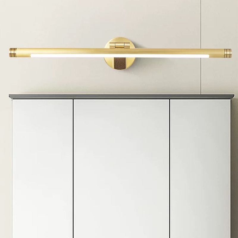 Modern Style Strip Shape Wall Sconce Metal 1 Light Sconce Light for Bathroom