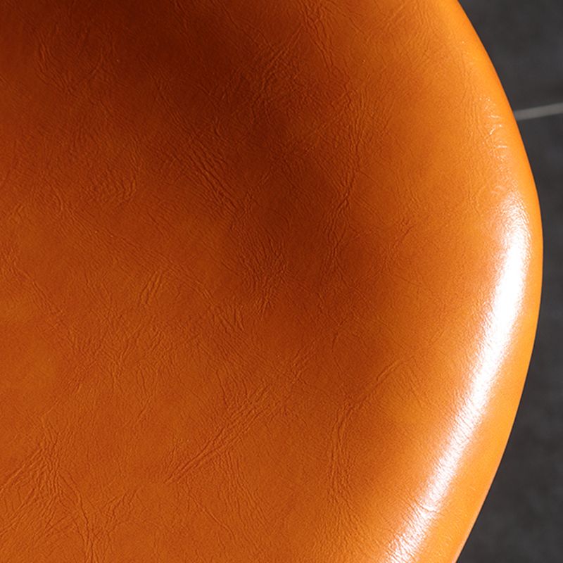 Modern Armless Backrest Counter Stool Iron Milk Tea Shop Bar Stool with Cushion and Pedal