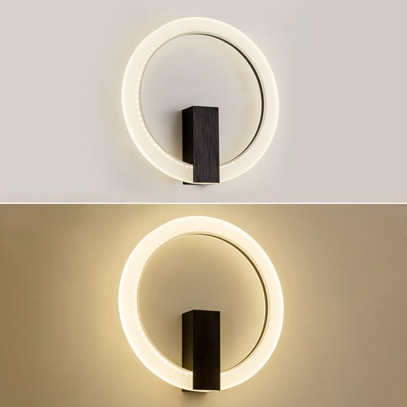 Acrilico Halo Ala Ala a forma di parete Sconcetto Minimalista LED Montate Accensione per camera da letto