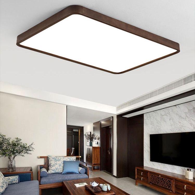 Geometría de la lámpara de techo LED de la lámpara de madera moderna 1 Monte de descarga de luz para el dormitorio de restaurante