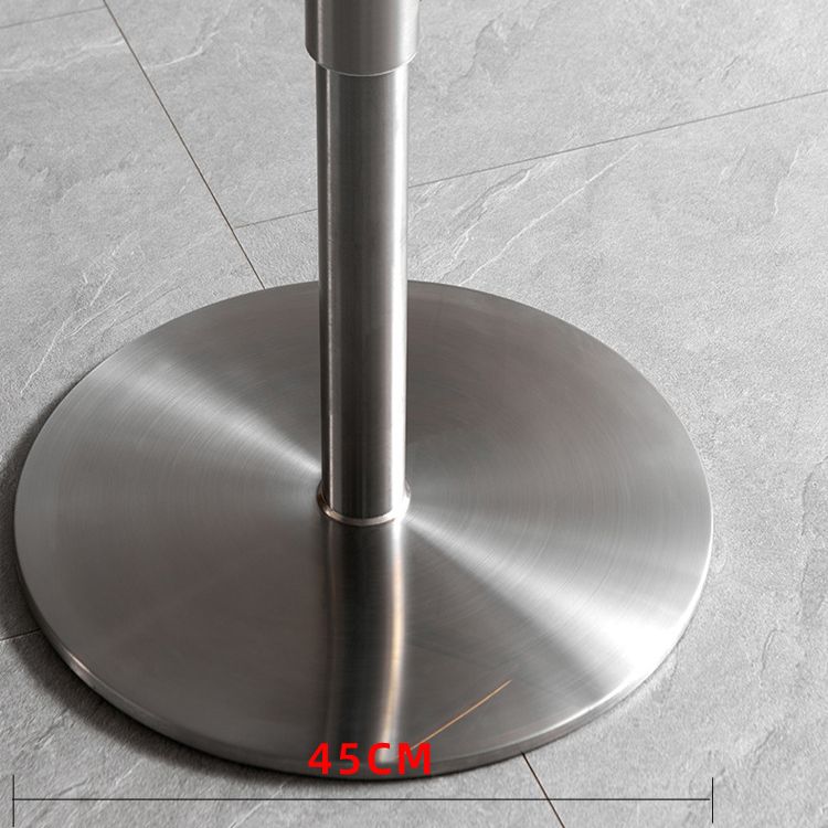 Contemporary Backless Dining Stool Adjustable Height Bar Stool with Footrest