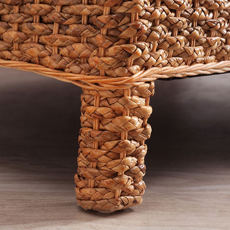 Farmhouse Style Chaise Lounge Chair Rattan Chair for Bedroom