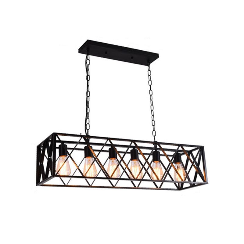Industrial Island Light Black Pendant Lighting Fixture for Dining Room